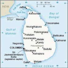 Map of Sri Lanka