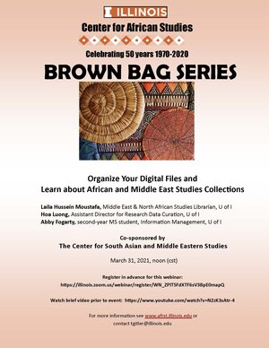 Flyer for the "Organizing your digital files" event