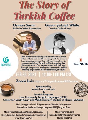 Flyer for the Turkish Coffee Event